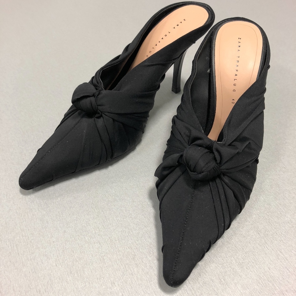 High Heel Mules with Bow - NWT